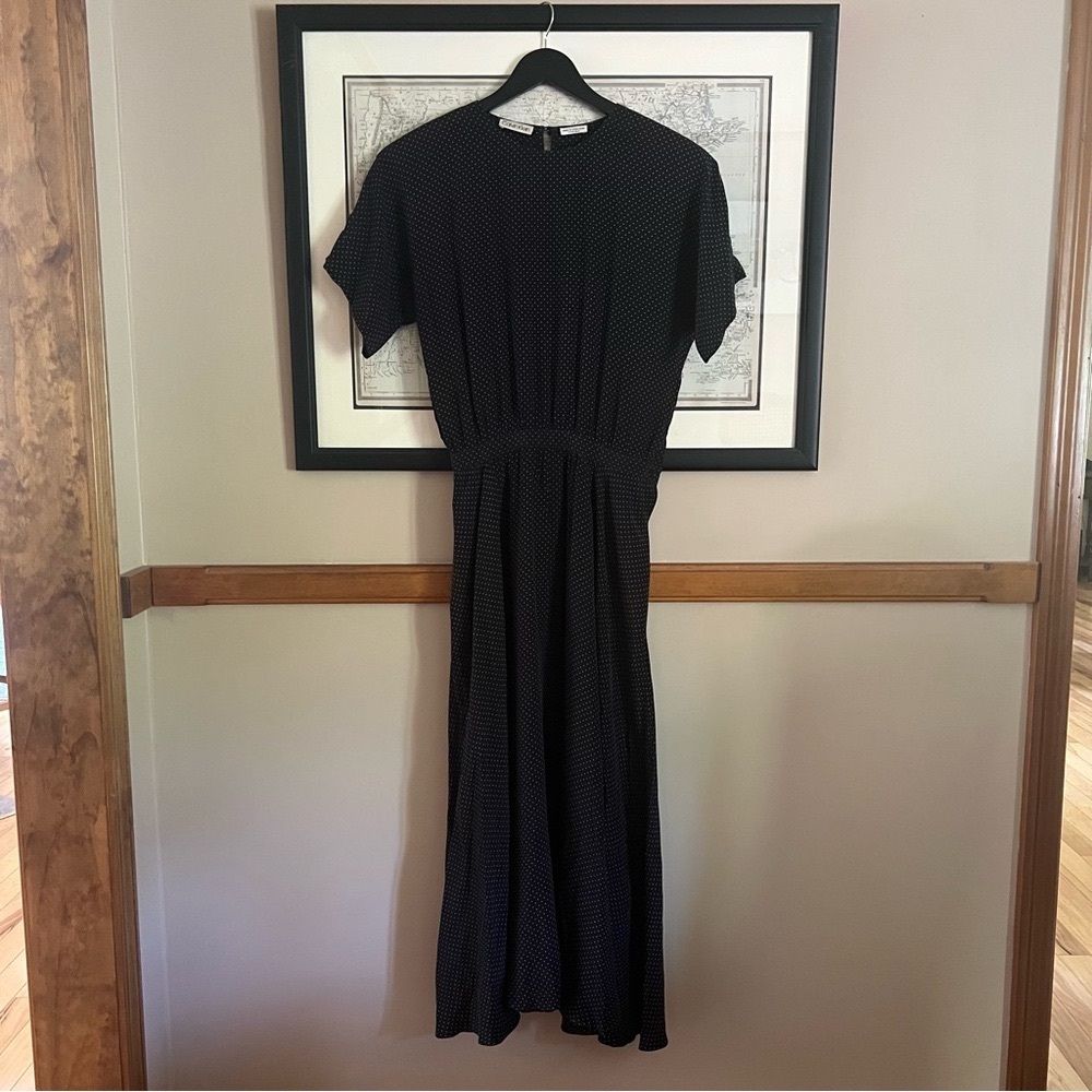 Vintage Calvin Klein Silk Polka Dot Dress